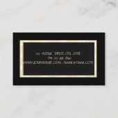 Elegant Modern Stripes, Gold Lijst Jewelry Designe Visitekaartje (Achterkant)