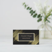 Elegant Modern Stripes, Gold Lijst Jewelry Designe Visitekaartje (Staand voorkant)