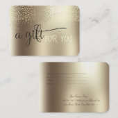 Elegant Modern Stylish Gold Confetti  Kortingskaartje (Voorkant / Achterkant)