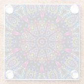 Elegant Modern Stylish Kaleidoscope Glazen Onderzetter (Achterkant)