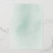 Elegant modern Succulent Silver Greenery Wedding Folie Uitnodiging (Achterkant)