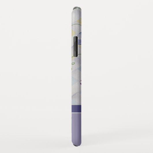 Elegant Modern Sweet Peas Monogram Naam Case-Mate iPhone Case (Achterkant/rechts)