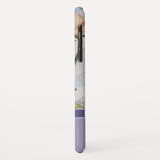 Elegant Modern Sweet Peas Monogram Naam Case-Mate iPhone Case (Achterkant/links)