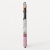 Elegant Modern Sweet Peas w Fuschia Monogram Naam Case-Mate iPhone Case (Achterkant/links)