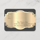 Elegant modern Swirl Gold Lijst Kortingskaartje (Achterkant)