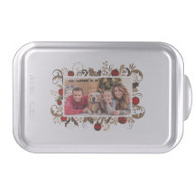 Elegant & Modern Tan Red Voeg uw foto Kerstmis