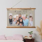 Elegant modern tapes en goud Voeg je fotoserie toe Hangend Wandkleed (Slaapkamer)