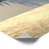 Elegant modern tapes en goud Voeg je fotoserie toe Poster (Hoek)