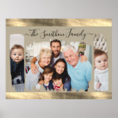 Elegant modern tapes en goud Voeg je fotoserie toe Poster (Voorkant)