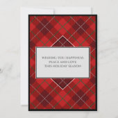 Elegant Modern Tartan | Kerstafoto Merry Kaart (Achterkant)