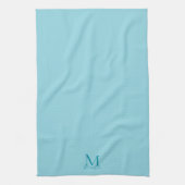 Elegant Modern Template Monogram Egg Blue Stylish Theedoek (Verticaal)