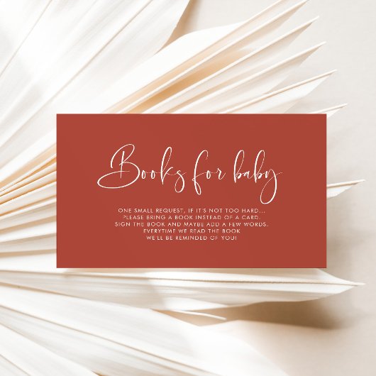 Elegant & Modern Terracotta Boek aanvraag kaart