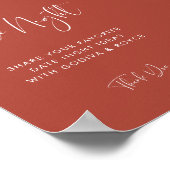 Elegant & Modern Terracotta Datum nacht ideeën tek Poster (Hoek)