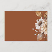 Elegant Modern Terracotta Floral Boho Herfst QR Co Informatiekaartje (Achterkant)