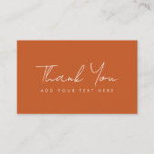  Elegant Modern Terracotta Hartelijk dank Visitekaartje (Voorkant)