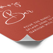 Elegant & Modern Terracotta Mimosa barbord Poster (Hoek)