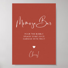 Elegant & Modern Terracotta Momosa barbord Poster