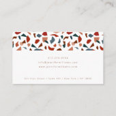 Elegant Modern Terrazzo Patroon Visitekaartje (Achterkant)