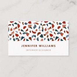 Elegant Modern Terrazzo Patroon Visitekaartje