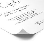 Elegant & Modern Time capsule 1e Verjaardag teken Poster (Hoek)