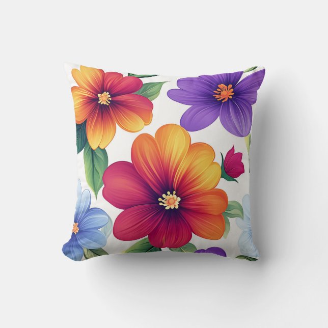 Elegant Modern Trendsettend Stijlvol Rood Oranje B Kussen (Voorkant)