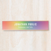 Elegant Modern Trendy Colorful Sjabloon Deurbordje (Voorkant)