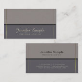 Elegant modern Trendy Design Brown Gold Luxury Visitekaartje (Voorkant / Achterkant)