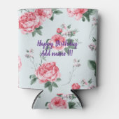 Elegant Modern Trendy Floral Blikjeskoeler (Voorkant)