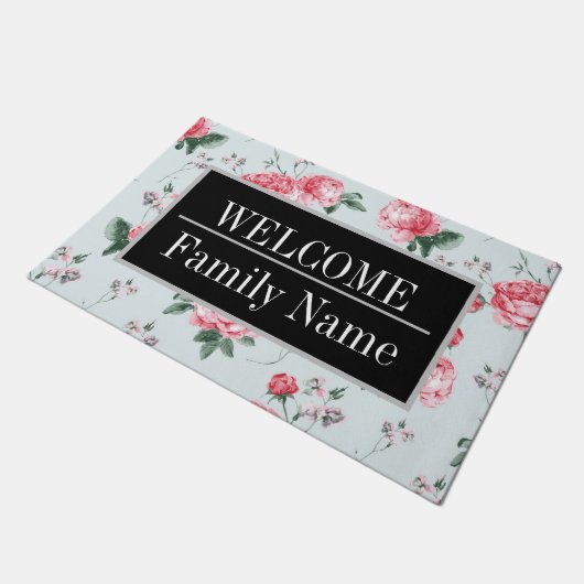 Elegant Modern  Trendy Floral Deurmat (Schuin)