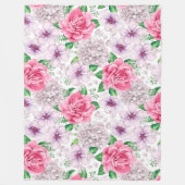 Elegant Modern  Trendy Floral Fleece Deken (Voorkant)