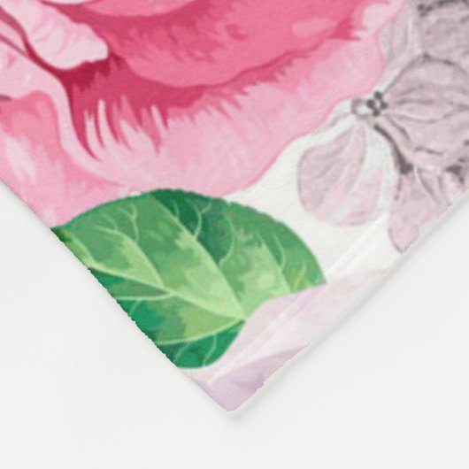 Elegant Modern  Trendy Floral Fleece Deken (Hoek)