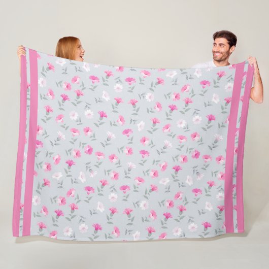 Elegant Modern Trendy Floral Fleece Deken (In situ)