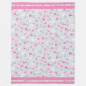 Elegant Modern Trendy Floral Fleece Deken (Voorkant)