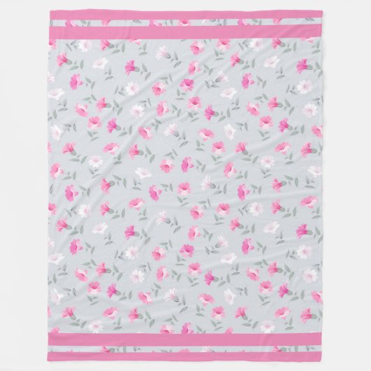 Elegant Modern  Trendy Floral Fleece Deken (Voorkant)