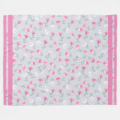 Elegant Modern Trendy Floral Fleece Deken (Voorkant (Horizontaal))