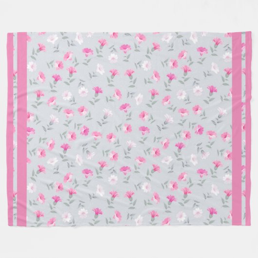 Elegant Modern  Trendy Floral Fleece Deken (Voorkant (Horizontaal))