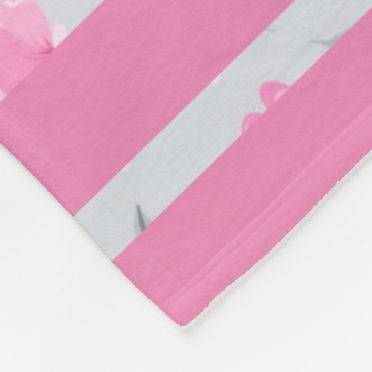 Elegant Modern  Trendy Floral Fleece Deken (Hoek)