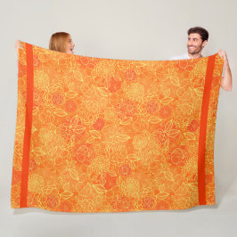 Elegant Modern  Trendy Floral Fleece Deken