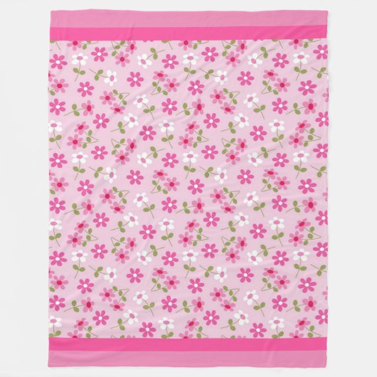 Elegant Modern  Trendy Floral Fleece Deken (Voorkant)