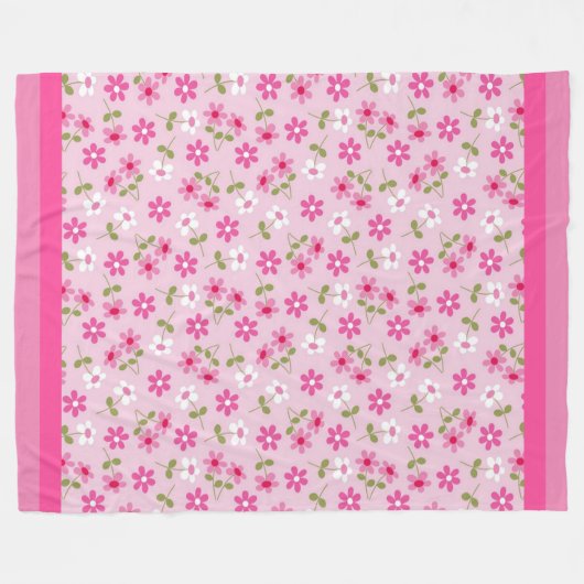 Elegant Modern  Trendy Floral Fleece Deken (Voorkant (Horizontaal))