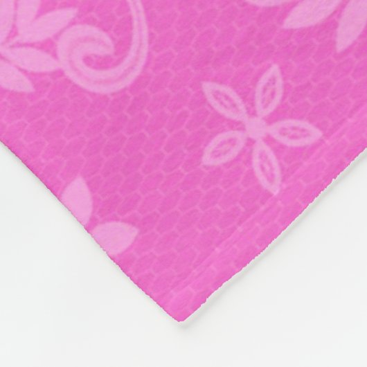 Elegant Modern  Trendy Floral Fleece Deken (Hoek)