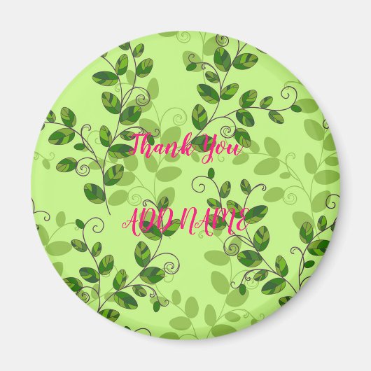 Elegant Modern  Trendy Floral Magneet (Voorkant)