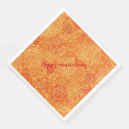 Elegant Modern  Trendy Floral Servet (Hoek)