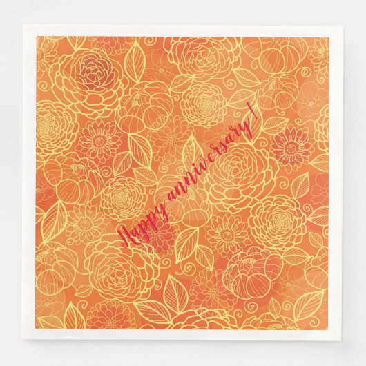 Elegant Modern  Trendy Floral Servet (Voorkant)