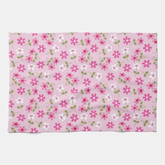 Elegant Modern Trendy Floral Theedoek (Horizontaal)