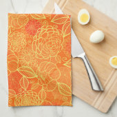 Elegant Modern Trendy Floral Theedoek (Quarter Fold)