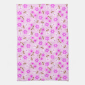 Elegant Modern  Trendy Floral Theedoek (Verticaal)