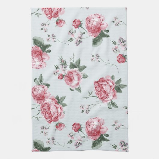 Elegant Modern  Trendy Floral Theedoek (Verticaal)