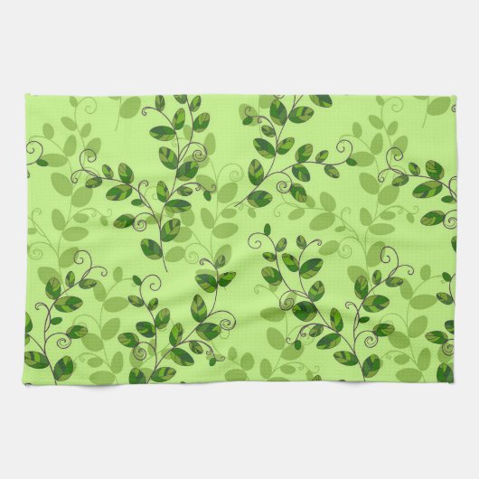 Elegant Modern Trendy Floral Theedoek (Horizontaal)