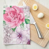 Elegant Modern Trendy Floral Theedoek (Quarter Fold)